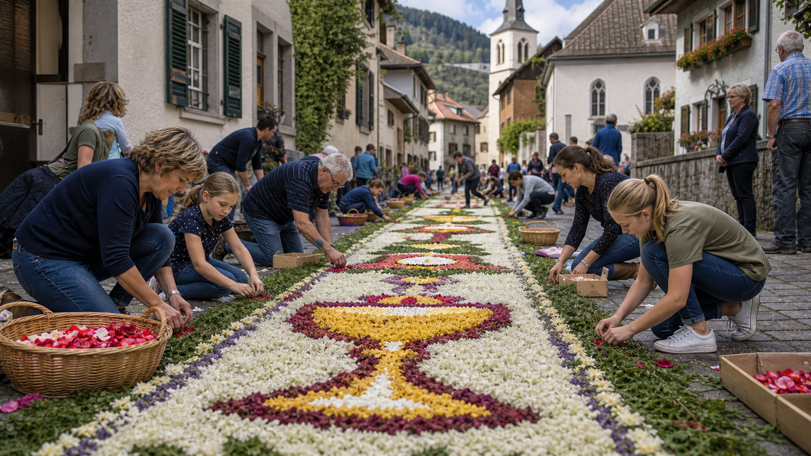 Fronleichnam in der Schweiz im passenden regionalen Kontext
