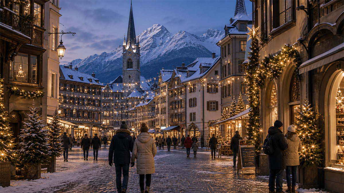 Silvester in der Schweiz im passenden regionalen Kontext