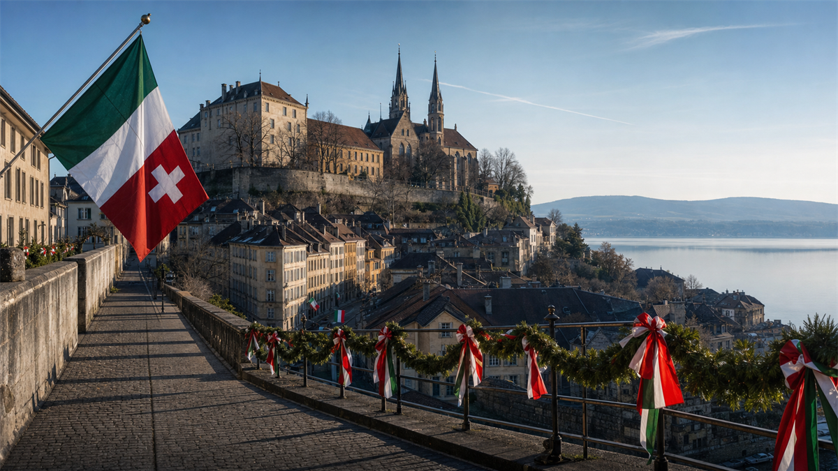 Tag der Republik in der Schweiz im passenden regionalen Kontext